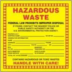 Accuform Signs Hazardous Waste Labels