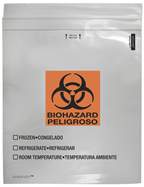 Minigrip™ SPECI-ZIP™ Reclosable Clear Biohazard Bags with Black and Orange Biohazard Warning
