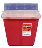 Covidien Sharps Containers with Horizontal-Drop Opening Lids