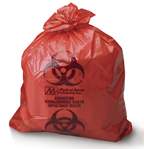 Medegen Biohazardous Waste Bags, LLDPE Film, Flat Pack