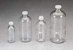Thermo Scientific™ I-Chem™ Boston Round Narrow-Mouth Clear Glass Bottles with Closure