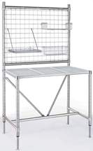 Metro™ Clean Room Perforated Top Table with Overhead Structure