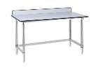 Metro™ Stainless Lab Worktable, Gray Phenolic Top and 3-Sided Frame