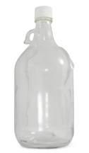 Qorpak™ Safety Coated Clear Jugs — With White Polypropylene F422 Foam Caps