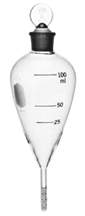 DWK Life Sciences Kimble™ KIMAX™ 100mL Pear-Shaped Glass Centrifuge Tubes with Pennyhead Stoppers