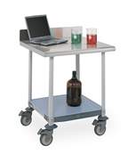 Metro™ MetroMax i™ Lab Worktable, Stainless Top and Backsplash with Solid i Shelf
