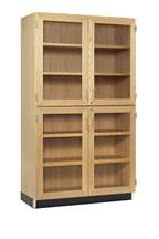 Diversified Spaces™ Tall Storage Cabinet with Glass Doors <img src=