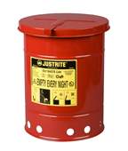 Justrite™ Galvanized-Steel Oily Waste Safety Cans