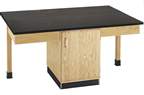 Diversified Spaces™ Four-Student Double Storage Cabinet Table <img src=