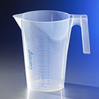 Corning™ Reusable Plastic Beakers with Handle and Spout