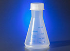 Corning™ Reusable Plastic Erlenmeyer Flasks with Blue Graduations