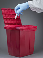 Bel-Art™ Cubo para desecho de residuos SP Scienceware™ con tapa elevable